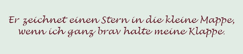 Abbildung eines Schüttelreims auf die Worte "kleine Mappe" und "meine Klappe"